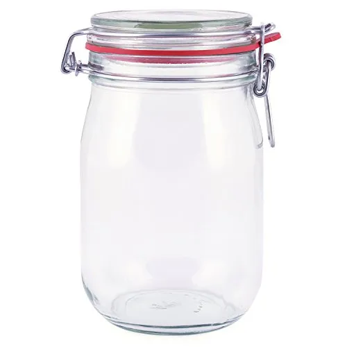 pajoma Drahtbügelglas 10er-Set | 1000 ml Fassungsvermögen inkl. Gummidichtung | Einmachglas Vorratsglas mit Drahtbügelverschluss - Premium Qualität