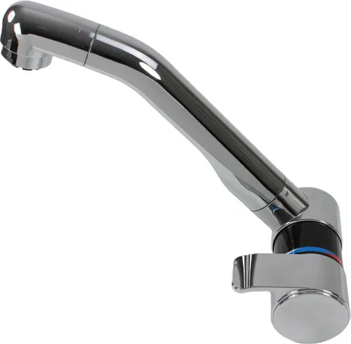 Wasserhahn Mischbatterie London/Parma in Schwarz/Chrom - Hochwertige Mischbatterie mit schwenkbarem Auslauf und praktischen Microschalter. Ideal für platzsparende Anwendungen und einfache Temperaturregelung. Perfekt für jedes Waschbecken!