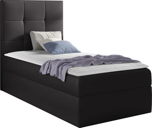MIRJAN24 Boxspringbett Mini 2, Einzelbett 80x200 cm mit Bettkasten