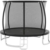 Costway Trampolin Outdoor Ø305 cm – Sicherheit und Spaß für Kinder - Das stabile Trampolin mit gebogenen Stangen und rutschfester Sprungmatte bietet hohen Sprungspaß. Der rostbeständige Metallrahmen und die gepolsterte Federabdeckung sorgen für Sicherheit und Komfort beim Spielen.