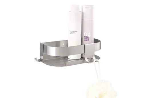 eluno Duschablage zur Wandmontage, Edelstahl & flexibel montierbar - Duschkörbe & Duschablagen – Praktische 2-Wege-Montage für mehr Ordnung in der Dusche. Mit Haken für Rasierer oder Schwämme, ideal für griffbereite Pflegeprodukte.