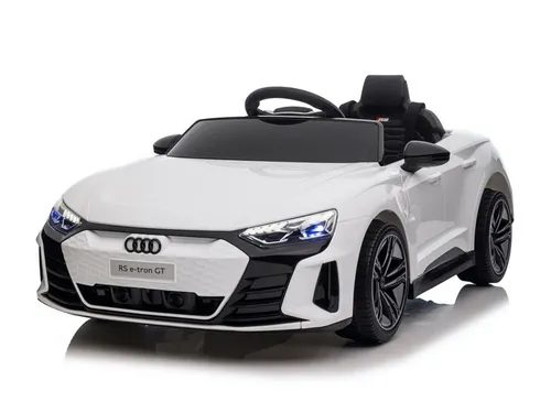 TPFLiving Elektro-Kinderauto Audi RS e-tron GT Weiß - Kinder-Elektrofahrzeuge mit Original Audi Lizenz, bietet realistischen Fahrspaß und Detailtreue für kleine Auto-Fans.