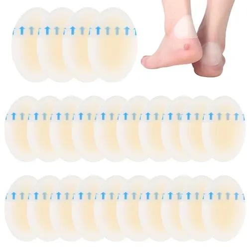 Stück Blasenpflaster, Blister Pads Gel Pflaster, Unsichtbare Wandern Hydrokolloid Pflaster für Schutzhaut extra starken Schutz bei, Linderung von Reibungsschmerzen Finger, Zehen, Vorfuß, Ferse 24