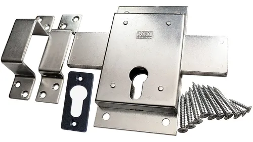 Kastenriegelschloss 160 - Sicheres Zusatzschloss für Ihre Türen - Türschloss aus robustem verzinktem Stahl, ideal für Einzeltüren und Garagentüren. Universelle Montage für optimale Sicherheit in jedem Zuhause.