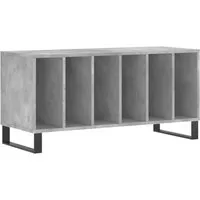 vidaXL Plattenschrank mit viel Stauraum - Bürostühle – Praktischer Plattenschrank aus hochwertigem Holzwerkstoff mit stabilen Eisenbeinen, ideal für die stilvolle Aufbewahrung und Präsentation deiner Schallplattensammlung.