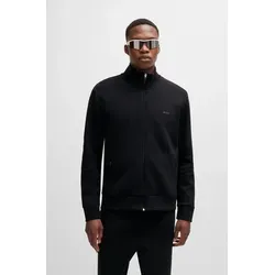 BOSS Herren Skaz Sweatshirt – Black1, XXL - Stylisches Sweatshirt für Herren in regulärer Passform, ideal für Freizeit und Sport, mit langem Arm und praktischem Reißverschluss.