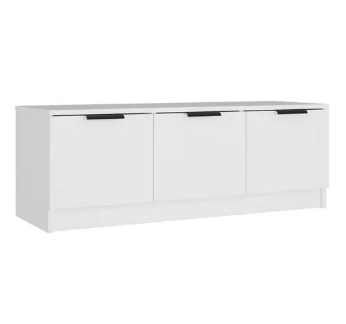 furnicato TV-Schrank Klassischer Weiß 102 x 35 x 36,5 cm - Praktischer TV-Schrank in klassischem Weiß. Aus robustem Holzwerkstoff gefertigt, bietet er viel Stauraum für Unterhaltungselektronik und schützt vor Staub. Die flexible Türmontage passt sich deinen Bedürfnissen an.