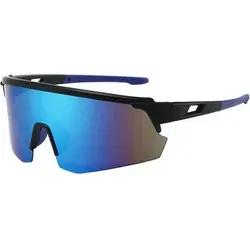 DKDDSSS Sport Sonnenbrille Polarisiert UV400 Blau - Ideal für Outdooraktivitäten: Die DKDDSSS Sport Sonnenbrille bietet mit ihrem extragroßen Rahmen und UV400 Schutz umfassenden Komfort und Sicht. Winddichtes Design für perfekten Halt beim Radfahren, Laufen und mehr.