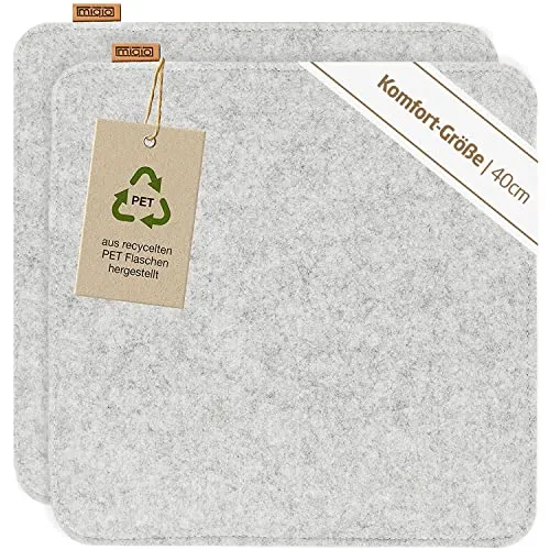 Produktbild Miqio Design Sitzkissen Rechteckig aus Filz mit Antirutschnoppen – 2er-Set