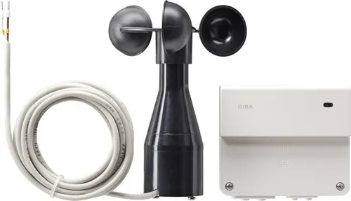 Gira 91300 WINDSENSOR STANDARD EIB - Windsensor für Jalousiensteuerung, schützt empfindliche Lamellen bei Wind und bietet 8 einstellbare Windstärken. Ideal für komfortables Raumklima und Sicherheit im Haushalt.