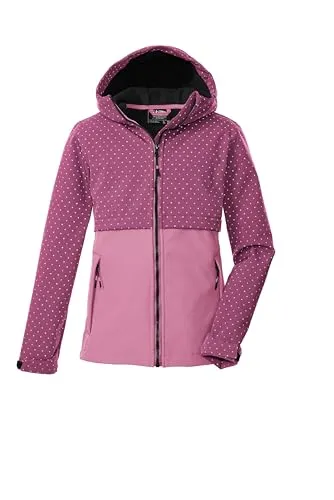 killtec KOW 227 Grls Softshell Jacket - Himbeere (00428) - Kinder Softshelljacke mit 10.000 mm Wassersäule, wind- und wasserabweisend, ideal für aktive Kids bei jedem Wetter.