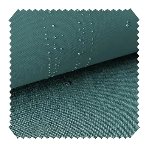 novely® Oxford 660D Mélange fest gewebter Polyesterstoff im Leinenlook, wasserdichter Möbelstoff - Meterware 1lfm (38 Petrol)