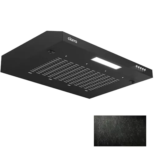 CIARRA CBCB6903 Unterbau Dunstabzugshaube 60cm - Moderne Dunstabzugshaube mit ultraschlankem Design, ideal für kleine Küchen. Leise im Betrieb (max. 62 dB) und flexibel für Abluft- oder Umluftbetrieb.