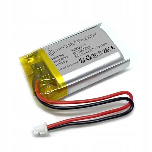 Lithium Polymer Akku innCraft Energy 500mAh 3.7V, 31x20x9 Modell 902030 2P Molex 51021-020 1.25mm Anschluss