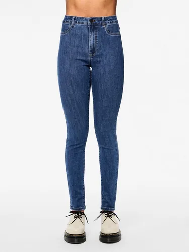 pieces Jeansjeggings PCDEA HW SKINNY MB JEGGING NOOS blau XS (34) - Modische Jeansjeggings in Skinny Fit aus elastischem Denim, ideal für einen bequemen und stylischen Look. Hoch geschnitten für optimalen Tragekomfort.