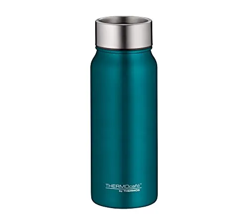 THERMOcafé by THERMOS TC DRINKING MUG teal mat 0,50l, Thermobecher Edelstahl, Isolierbecher, Kaffeebecher to Go Thermo, auslaufsicher, 9h heiß & 18h kalt, spülmaschinenfest, BPA-frei