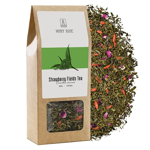 Grüner Tee Yunnan Strawberry Fields Mary Rose Tee Yunnan Erdbeere 50g