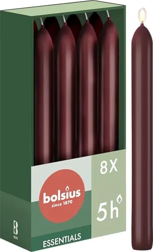 Bolsius Glatte Stabkerzen in rot von Bolsius