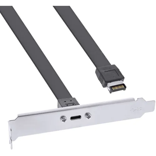 0.30m InLine Slotblende USB Typ-C zu USB 3.1 Frontpanel Key-A intern