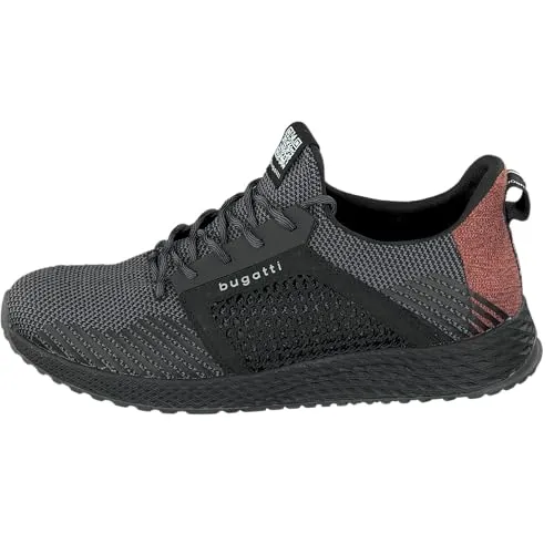 bugatti Herren Low-Top Sneaker, Schwarz - Herren-Sneaker mit Wechselfußbett, ideal für Komfort und Unterstützung beim Sport und in der Freizeit.