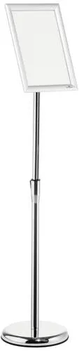 Durable Info-Bodenständer mit Aluminium Klapprahmen A4 479823 - Robuster, höhenverstellbarer Infoständer, ideal für optimale Sicht und einfache Einlagenwechsel