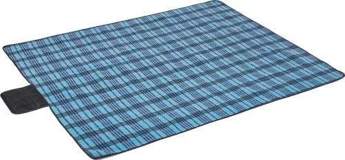 McKINLEY Picnic Striped Deckenschlafsack, BLUEPETROL/BLUEPETRO, 2 - Deckenschlafsack mit wasserabweisendem Obermaterial und weichem Fleece, perfekt für Camping und Outdoor-Aktivitäten.