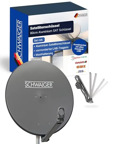 Schwaiger 714227 SAT-Antenne 75 cm aus Aluminium von Schwaiger