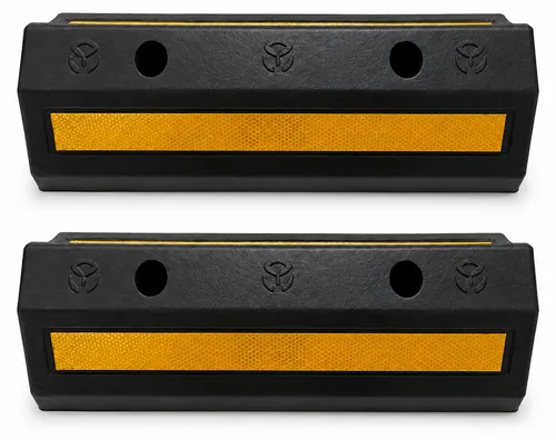 HTI-Living Parkplatz Radstopper Set mit Reflektorstreifen 47 cm