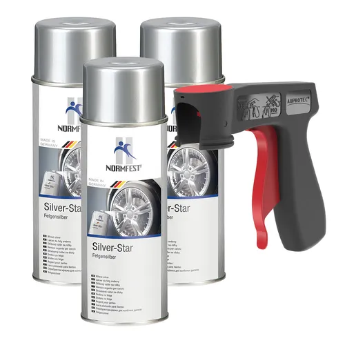 Lackspray Silver Star Felgen Silber Sprühlack Felgenlack Autolack 3x 400ml + PG