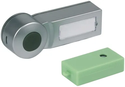 REV Funk-Modul und Taster Calata silber Erweiterungsset 100m für Basisgong