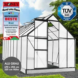 BRAST® Gewächshaus Aluminium mit Fundament – 40 Modelle zur Auswahl