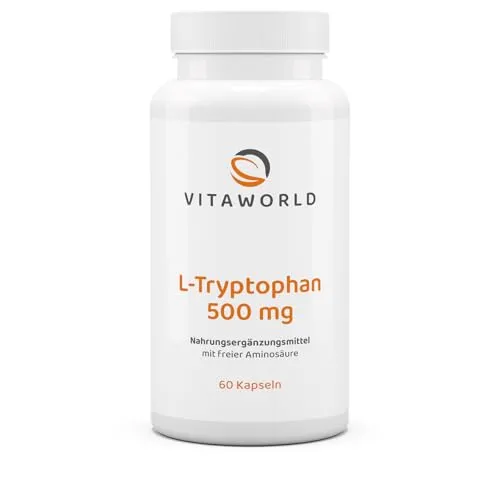 Vita World L-Tryptophan 500mg 60 Kapseln Vegan Apotheker-Herstellung