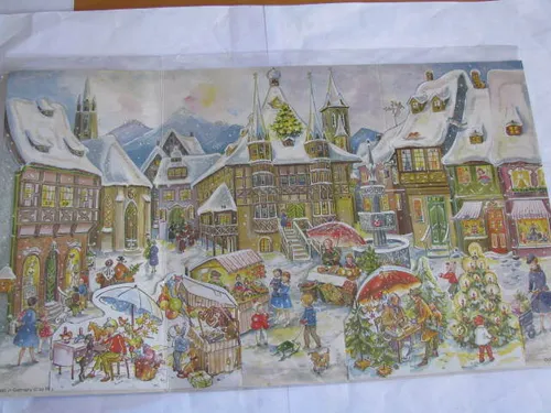 Nostalgischer Adventskalender Weihnachten in der Stadt Sellmer 3 D Optik