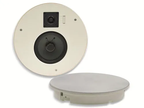 ChiliTec Einbaulautsprecher 34mm - Flacher 2-Wege Lautsprecher für Decke/Wand, 120Watt Musikleistung, ideal für Konferenzräume und Gastronomie