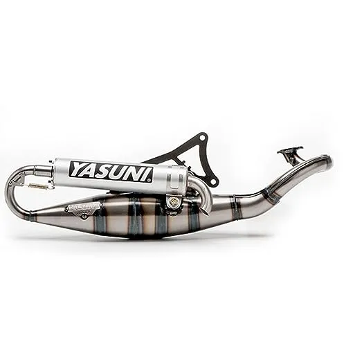 Yasuni Auspuff für Minarelli liegend Scooter R Aluminium - Motorrad-Abgaskomplettanlagen, leistungssteigernd und optimal für sportliche Scooter-Tuning