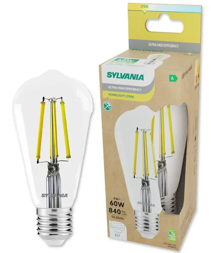 SYLVANIA E27 LED Warmweiß 2700K | A-Energieklasse | Ersatz für 60W | Edison-Form E27