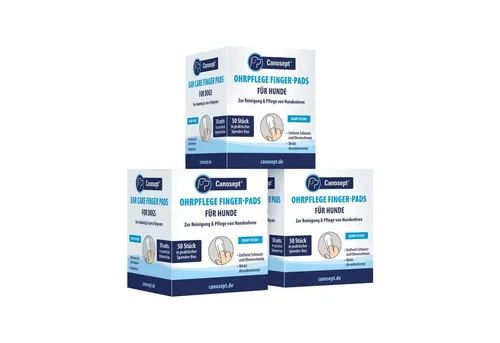 Canosept Fellpflege 3x Canosept Ohrpflege Finger-Pads 50 Stück für Hunde Ges.150 St.