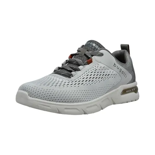 Bugatti Nubola Sportlicher Schnürer in Grau - Größe 45 - Atmungsaktiver Sneaker mit flachem Absatz, perfekt für lässige und sportliche Outfits. Der Bugatti Nubola sorgt für Komfort und Stil in jeder Herrenschuhkollektion.