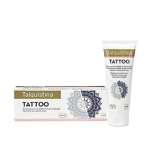 Lacer Talquistina Tattoo 70ml - Feuchtigkeitsspendende Lotion für die Pflege von Tattoos. Verfeinert das Hautbild und sorgt für ein angenehmes Hautgefühl.