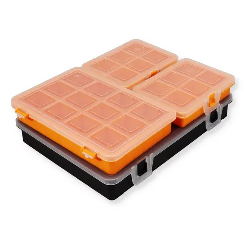 GarPet Sortimentskasten 4x Sortimentskasten Schrauben Sortierbox Kleinteile Organizer