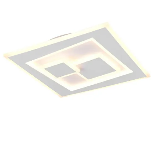 LED Deckenlampe mit Memoryfunktion und Fernbedienung, B35,5cm - Moderne Deckenlampe mit stufenloser Dimmfunktion und wählbarer Farbtemperatur von 2700 bis 6500 Kelvin. Ideal für individuelle Lichtgestaltung in jedem Raum.