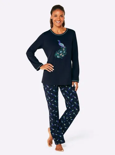 comtessa Schlafanzug - Bequemer Pyjama für entspannte Nächte - Stylischer Pyjama in marine-blaugrün, Größe 36/38, aus 100% Baumwolle für höchsten Tragekomfort. Ideal für gemütliche Nächte.