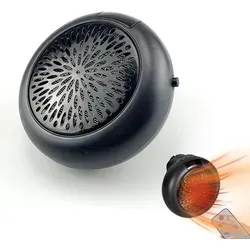 Mini Heizlüfter Steckdose, 900W Steckdosen Heizlüfter, Steckdosen Heizlüfter mit Fernbedienung, Digitale LED Anzeige, PTC Keramik Heizlüfter St...