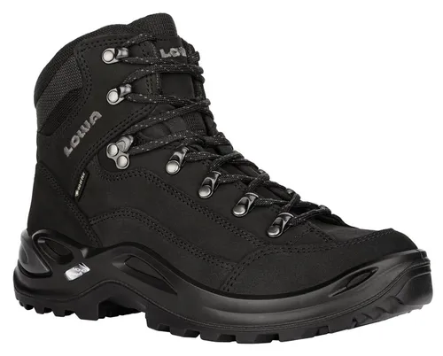 Lowa Renegade GTX Mid Ws deep black (0998) 43,5 - Wanderschuhe für Damen, wasserdicht und atmungsaktiv dank GORE-TEX, ideal für Trekking und Freizeit mit hervorragendem Tragekomfort und stabiler Passform.