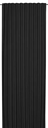 Elbersdrucke Midnight 08 schwarz Gardine - Scheibengardinen & Kurzstores mit 98% Verdunklung und Wärmeisolierung, individuell kürzbar dank Bügelband, elegante schwarze Farbe für stilvolle Fensterdekoration.