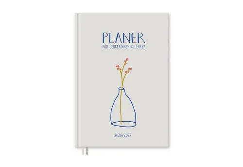 Eine der Guten Verlag Lehrerkalender Lehrerplaner 2026 2027 - A5, weiß, 1 Doppelseite / Woche, Schuljahr 26/27, 224 S. Hardcover, klimaneutral