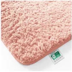 Kubus Badematte Karat Rechteckig, Badteppich, Extrem weicher & dichter Hochflor, Höhe 30 mm, rutschhemmende Latexbeschichtung, Polyester, Polyester, Waschmaschinenfest rosa 60 cm x 100 cm x 30 mm