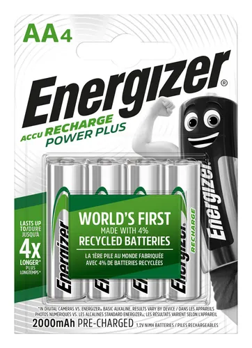 Energizer Powerplus Akku AA Mignon 2000 mAh 4 Stück Hochleistungsakku