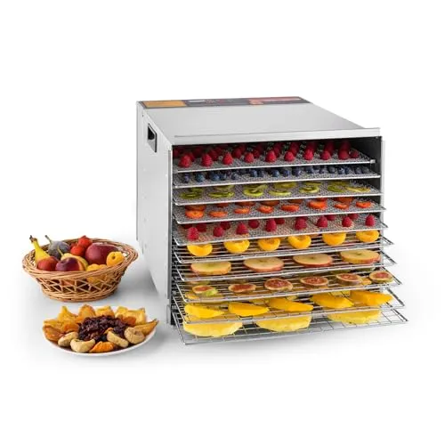 Klarstein Fruit Jerky Pro - Dörrautomat mit 10 Etagen - Dörrautomaten für gesunde Snacks: Mit 1000 Watt und 10 Etagen sorgt der Fruit Jerky Pro für optimale Trocknung und erhält wertvolle Nährstoffe.