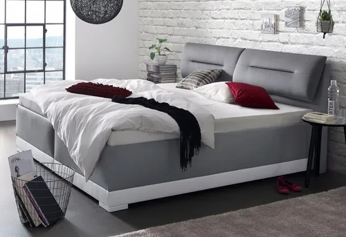 Polsterbett MAINTAL, grau (anthrazit, hellgrau) 112x212 cm von Maintal